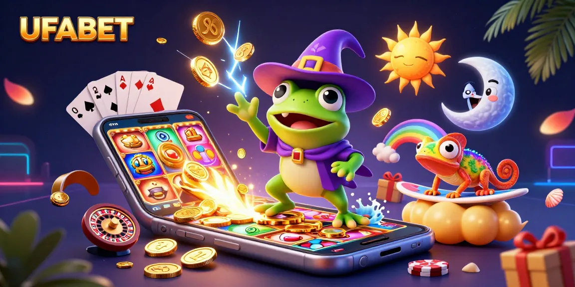 Engage with UFABET's thrilling gaming experience featuring slots and vibrant casino elements.