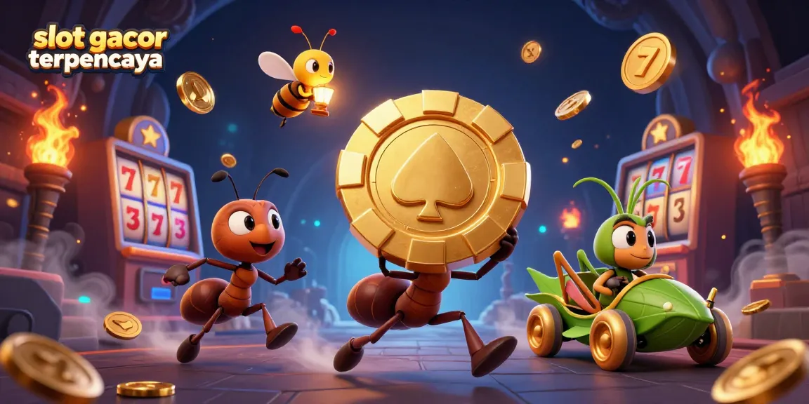 Experience thrilling wins with slot gacor terpercaya in a vibrant 3D heist scene featuring animated characters.