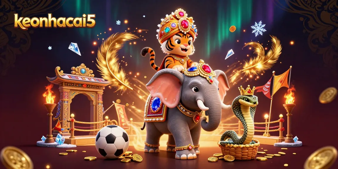 Engage with keonhacai5's vibrant sports betting scene featuring exotic characters and dynamic elements.
