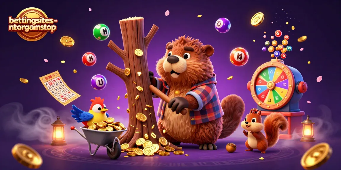 Engage with betting activities at bettingsitesnotongamstop featuring playful cartoon characters in a vibrant casino setting.
