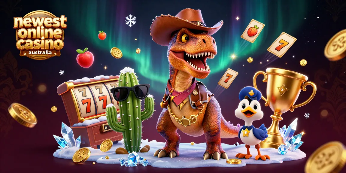 Engage with the newest online casino Australia through vibrant gameplay depicted in a 3D dynamic scene.